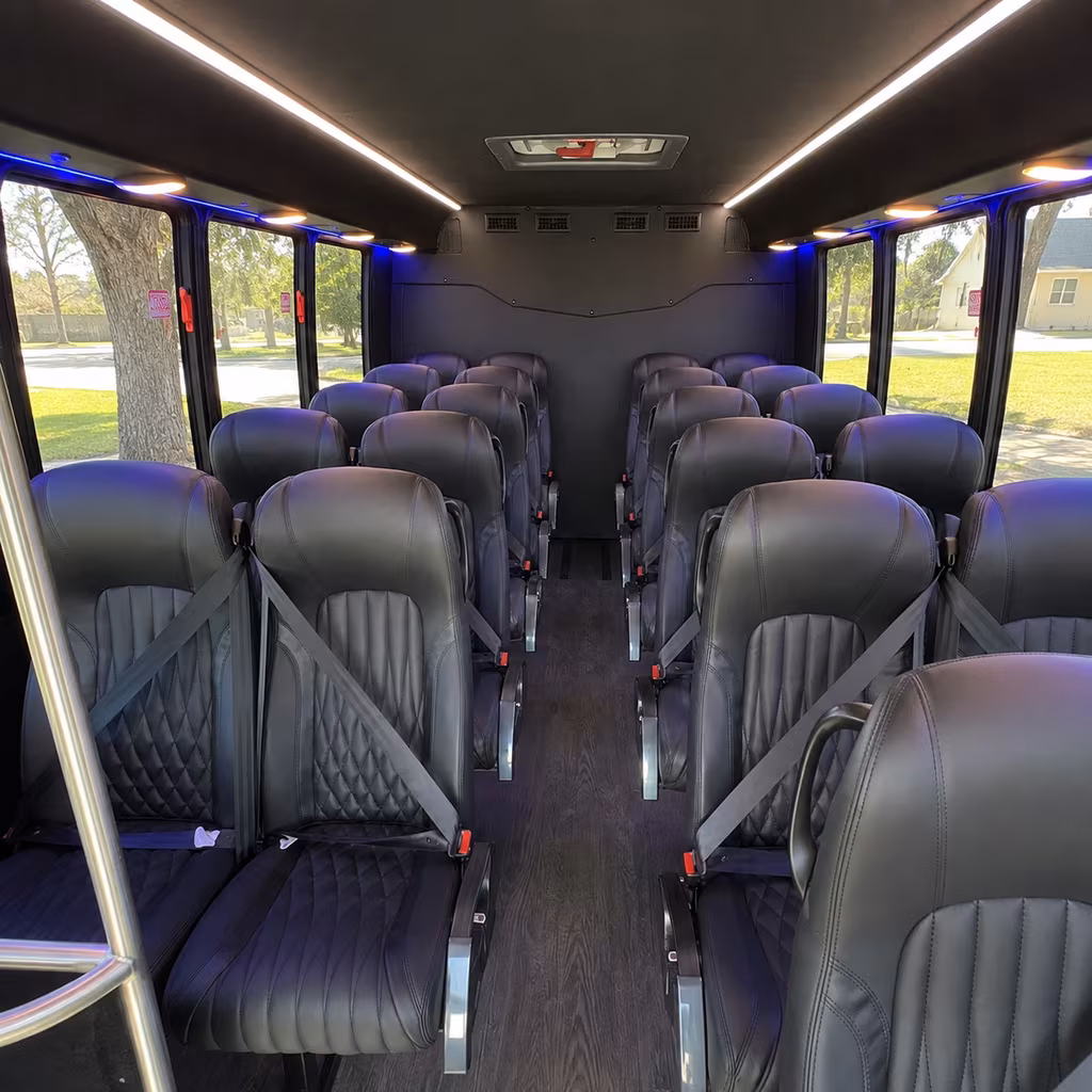 arlington 25 passenger minibus interior