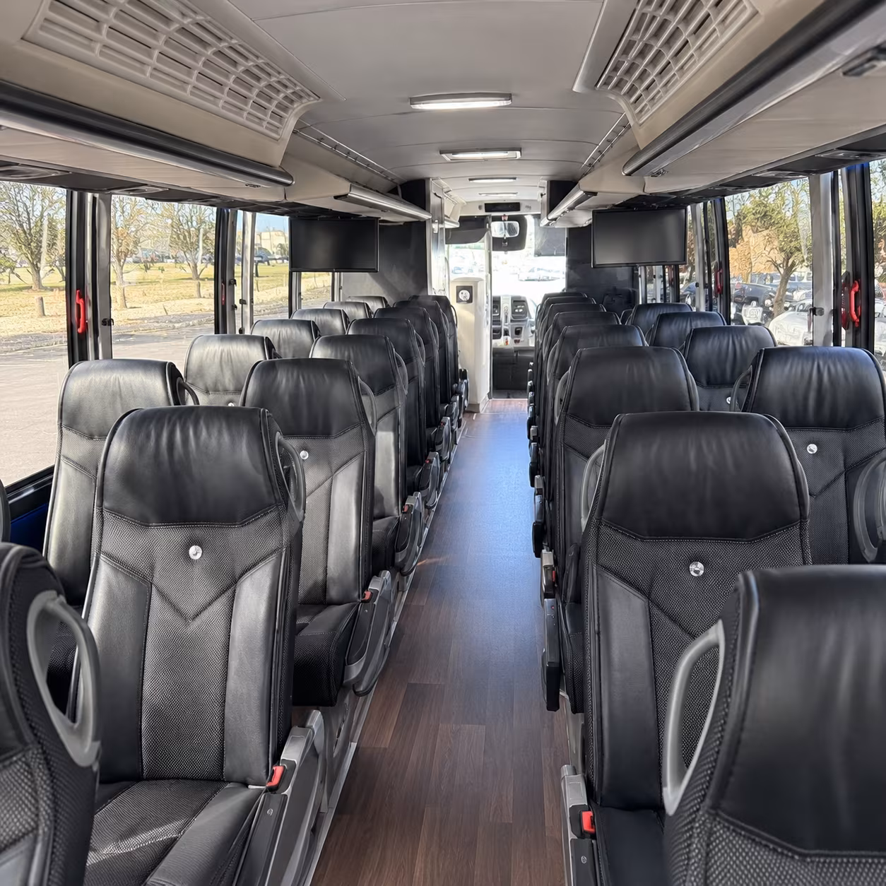 arlington 56 passenger charter bus interior